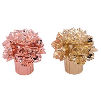 Immortal floral zinc alloy perfume cover perfume bottle caps manufacturers for FEA 15 glass bottle