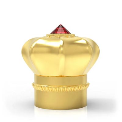 Luxury crown perfume zamac fancy perfume cap metal cap for glass bottle