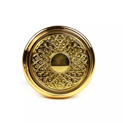 Luxury Zamac Perfume Bottle Cover 15Mm Gold Metal Zinc Alloy Perfume Bottle Cap With Logo