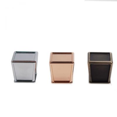 Simple Design Zamac Perfume Bottle Cover Zinc Alloy Metal Perfume Bottle Cap