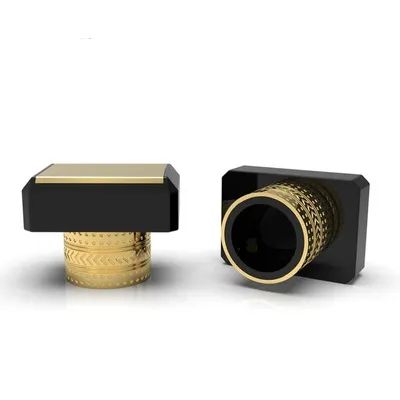 Custom wholesale Luxury Square Perfume Bottle Cap Small Or King Size Gold Cube Perfume Cap