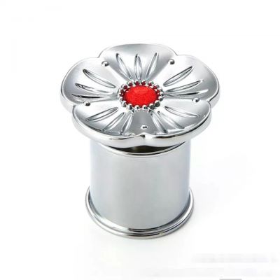 Flower Perfume Lid Zinc Alloy Perfume Bottle Cap With Insert