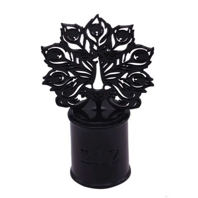 Custom Black Peacock Tail Alloy Bottle Cap Metal Perfume Cover Wholesale Of Wine Bottle Cap Manufacturers