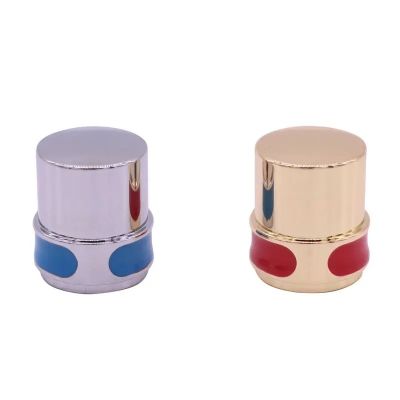 Exquisite Zinc Alloy Color Cover DRIP Process Cylinder Metal Perfume Bottle Cap Manufacturer Customized Wholesale