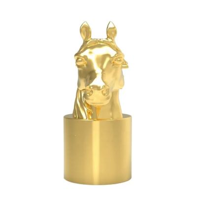 High Quality Zinc Alloy Perfume Bottle Cap Animal Horse Head Shape Cap