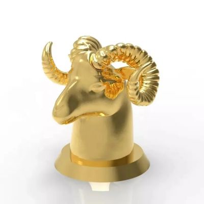 Luxury Animal Perfume Zamac Lid Antelope Metal Perfume Bottle Cap Distinctive Perfume Cap