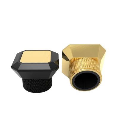 Gold Color Perfume Bottle Cap Square Zamac Perfume Bottle Lid With Insert