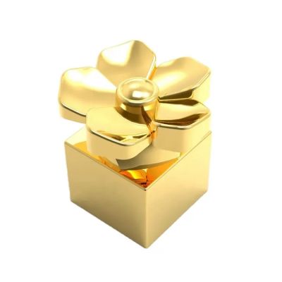 Luxury Flower Perfume Bottle Cap Zamac Metal Perfume Cover