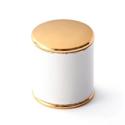 Round Cap Perfume Bottle Luxury PU Leather Cap of Bottles Perfumes Caps for Perfume Bottles