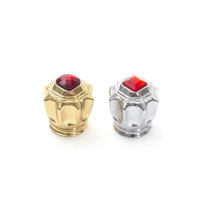 New Design Zamac Zinc Alloy Metal Perfume Bottle Cap With Patterned