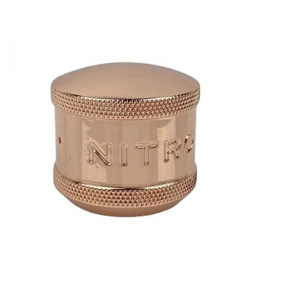 Customizable Colors Zamac Metal Perfume Bottle For Perfume Cap Rose Gold
