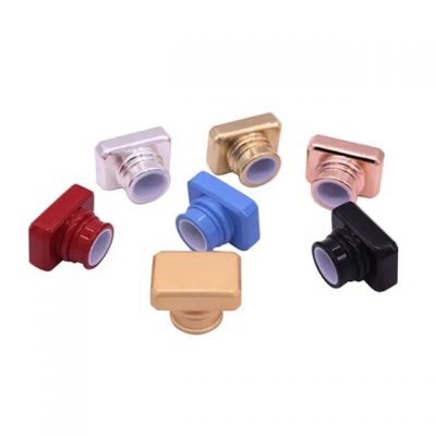 Colorful Spray Lacquer Cuboid Zamac Luxury Perfume Caps For 15mm sprayer