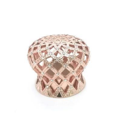 High Quality Pink Crown Perfume Cap with Diamond