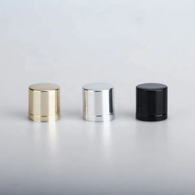 Luxury High Quality Aluminum Perfume Bottle Cap Wood Cap Custom Logo Customized Perfume Bottle