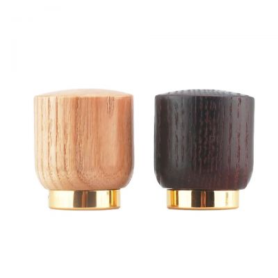 China factory wholesale round perfume bottle Wooden perfume bottle cap hot sale wood lids