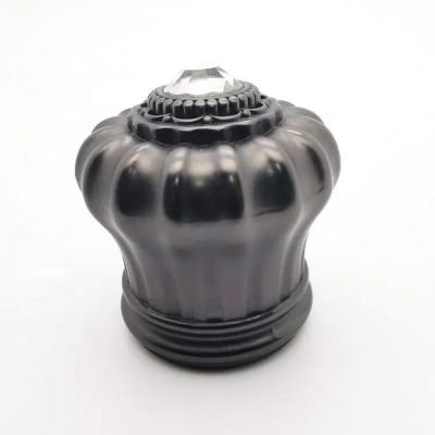 Top Quality Black Gold Color Metal Zinc Alloy Crown Perfume Bottle Cap