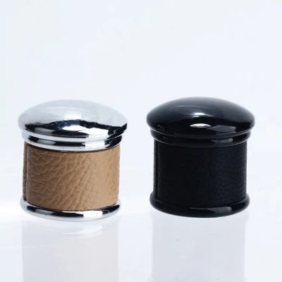 Export Oriented Supplier new style perfume lids luxury high end ABS leather perfume bottle cap Best sell perfume bottle cap