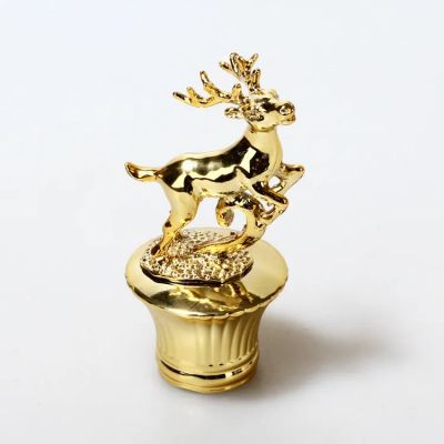 2023 Wholesale High quality zinc deer perfume Zinc-alloy caps Luxury Best Sale Perfume Cap hot sale zamac deer lid