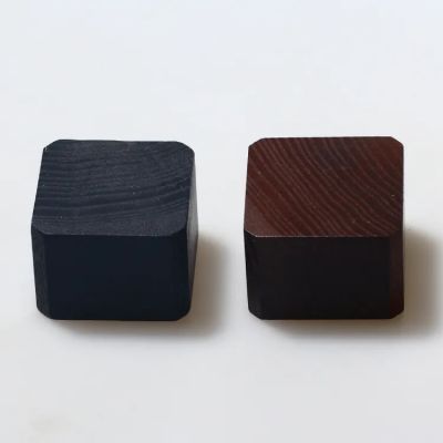 Factory OEM Perfume Bottle Caps Nice design perfume bottle square brown wood lids hot selling customized black wooden caps