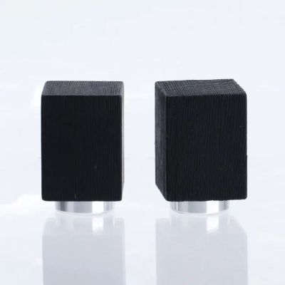 Factory OEM Perfume Bottle Caps Nice design perfume bottle rectangle black wood caps hot selling customized black wooden caps