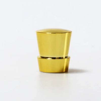 Custom logo zamac High Quality irregular cylinder perfume cap Metallic texture plastic ABS perfume lid