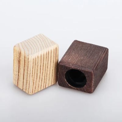 Premium customized color wood perfume bottle cap Rectangular wood grain perfume lids