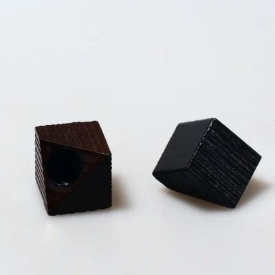 Premium black matte irregular wood perfume bottle cap unique shape wood grain perfume lids