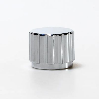 2023 Global New Top Grade plastic ABS perfume bottle cap Factory silver glossy cylinder perfume lid