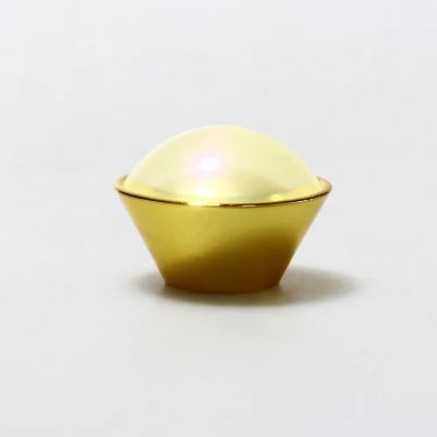 2023 Global bestseller golden glossy 15mm perfume bottle plastic ABS perfume bottle cap Metallic texture perfume lids