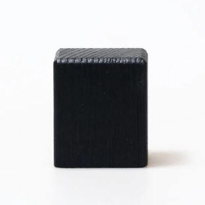 Premium black matte wood perfume bottle cap Rectangular wood grain perfume lids