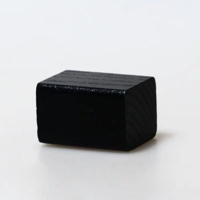 Premium black matte wood perfume bottle cap Rectangular wood grain perfume lids