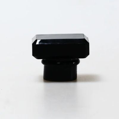 Perfume Cap Customized By Manufacturer Top Grade plastic ABS Metallic texture perfume cap rectangle black perfume lid