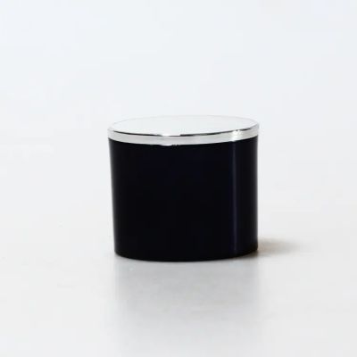 Manufacturer Supply Luxury silver Black Metallic texture Plastic ABS perfume cap Free Sample Cylinder perfume bottle lid
