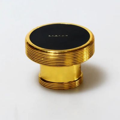 2023 Best design perfume bottle Factory OEM Perfume Bottle Caps Round golden black metal zinc alloy perfume lids