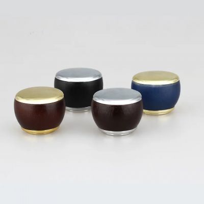 New round customized perfume bottle cap Top Grade Plastic ABS splice wood customized color perfume bottle cap