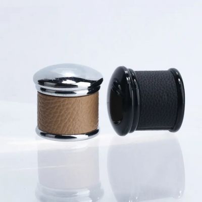 2023 Hot plastic ABS splice metal aluminum perfume bottle cap Factory custom color mideast style cylinder perfume lid