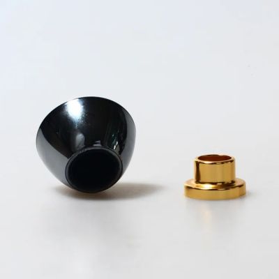Wholesale China manufacturer High quality luxury perfume black caps hot perfume glass bottle with ABS gold cap