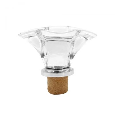 Best selling heterosexual spirits Rum crystal glass bottle stopper Brandy XO wine cap custom