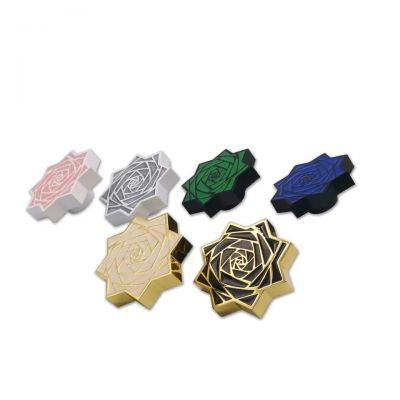 Custom Bottle Cap Octagonal Star Perfume Zamac Cap Glass Bottle Cap Luxury Perfume Lid