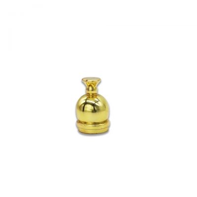 Custom Unique Shape Perfume Cap Gold For Arabic Style Bottle Closures Metal Parfum Topper