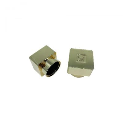 zinc alloy perfume bottle cap square cube metal perfume cap for glass bottle perfume