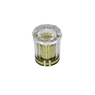 Design Customized Luxury Abs Plastic Diamond Shaped Crystal Perfume Bottles Cap