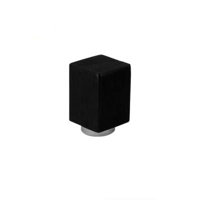 Luxury Black Silver Rectangle Wood Perfume Cap Perfume Bottle Cap Lids Closures