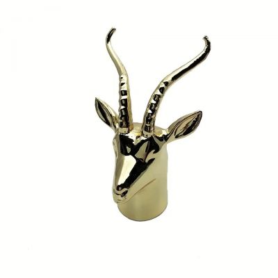 Zinc Alloy Perfume Bottle Cap Antelop Metal Zamac Perfume Cap For Glass Bottle