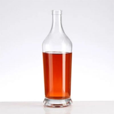 Free sample Tall and Thin Cork Top 375ml 500ml 750ml Clear Gin Vodka Ice Wine Glass Bottle