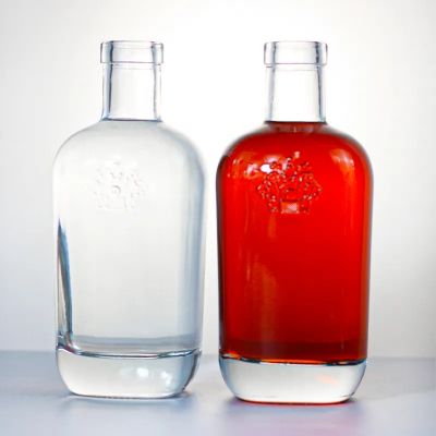 Factory Custom Super Transparent 500ml Wine Whisky Rum Tequila Alcoholic Beverage Vodka Glass Bottle With Cork