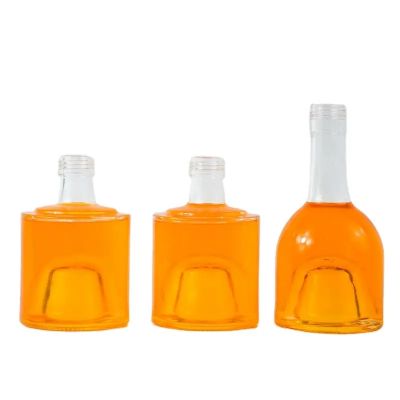 Wholesale Liquor Vodka Whiskey Wine Round Stackable Bottle Wine Glass Bottle