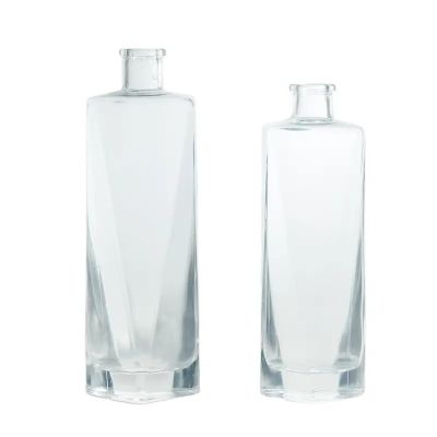 Brandy Liquor Glass Bottle Clear Tequila Gin Whisky whiskey Liquor Bottle Vodka Glass Bottle