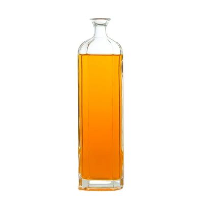 Clear Empty Olso Vodka Liquor Gin Rum Tequila Whisky Brandy Spirit Glass Liquor Bottle With Cork