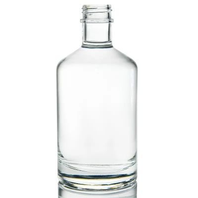 Round super flint glass cylinder liquor bottle spirit whisky 500ml honey oil vodka water gin tequila custom screw top